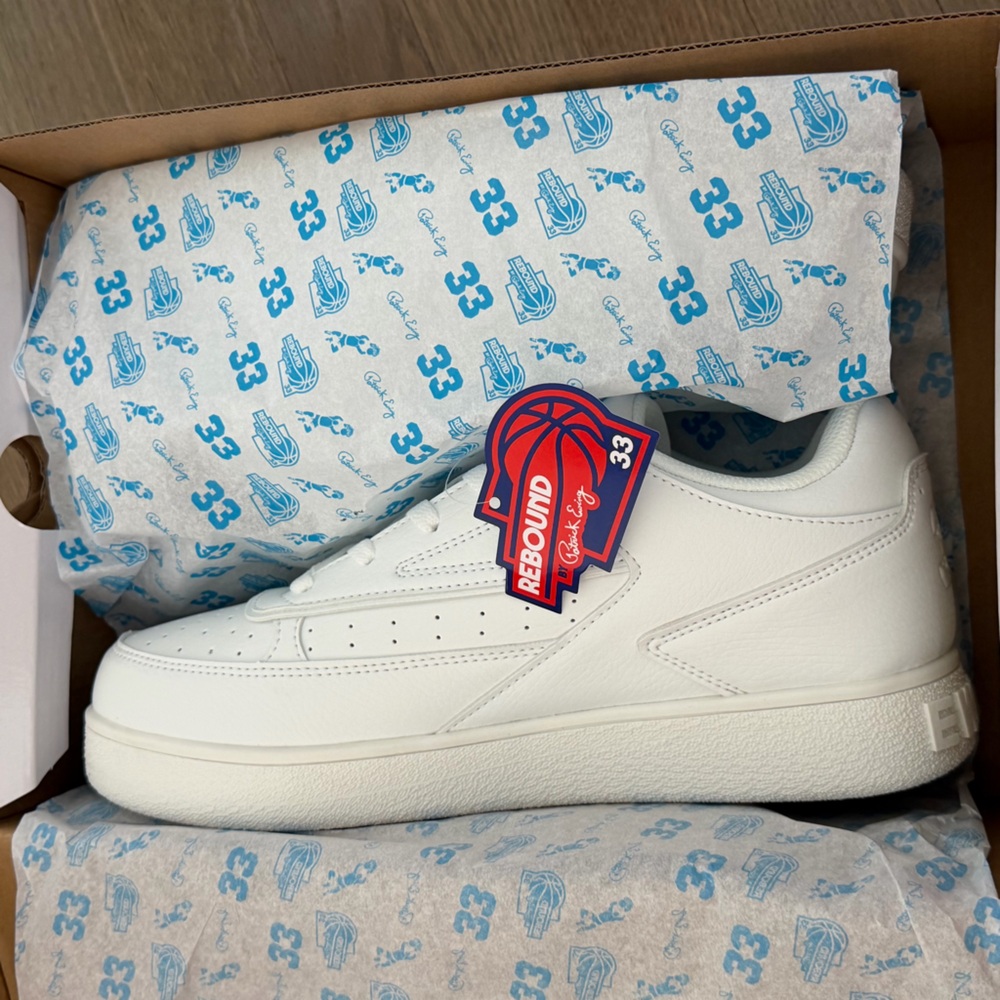 NWT Patrick Ewing 33 Rebound Low Top White Sneakers Men Size 10